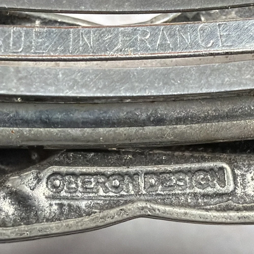 Oberon Design Pewter Dragonfly Hair Barrette Silver Metal Accessory
